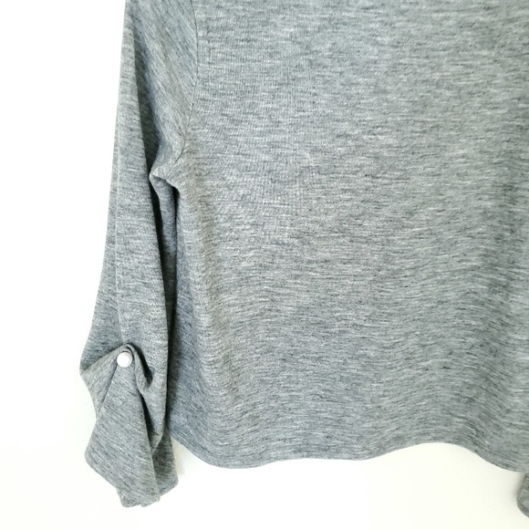 Leith Grey Pearl Bell Sleeve Sweater - Picture 7 of 8